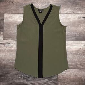 Metaphor - Sleeveless Olive Blouse by Metaphor, Size Small